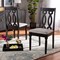 Baxton Studio Cherese Contemporary Grey Fabric Upholstered and Dark Brown Finished Wood Dining Chair 2-Pc Set Set of 2 189-10540-ZORO - alternate 1